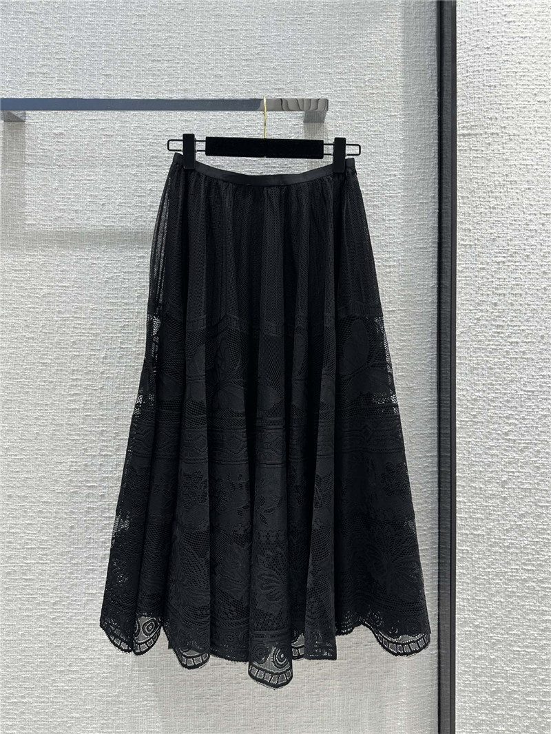 D10r hollow embroidered lace long skirt replica clothing sites