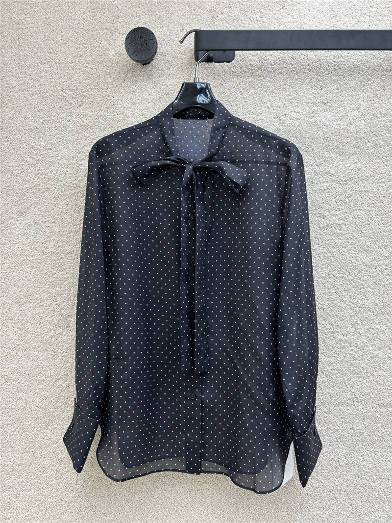 D10r retro polka dot lace-up shirt replica d&g clothing