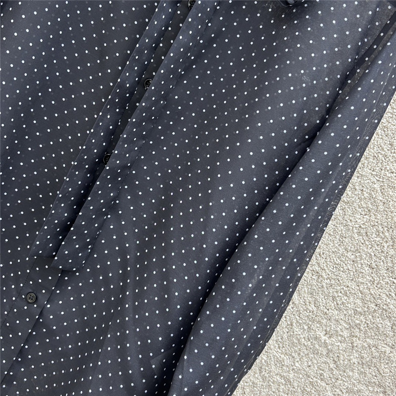 D10r retro polka dot lace-up shirt replica d&g clothing