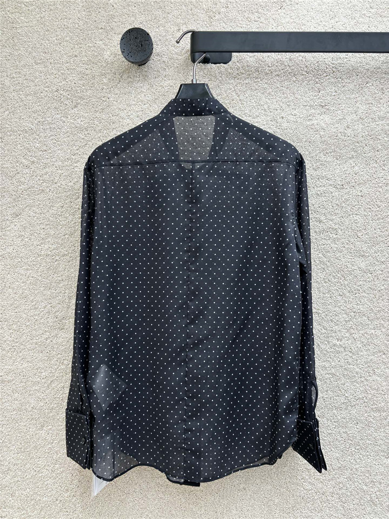 D10r retro polka dot lace-up shirt replica d&g clothing
