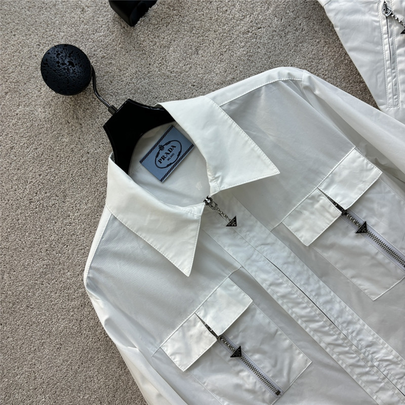 Pra*a triangle logo decorative set cheap designer replica clothes