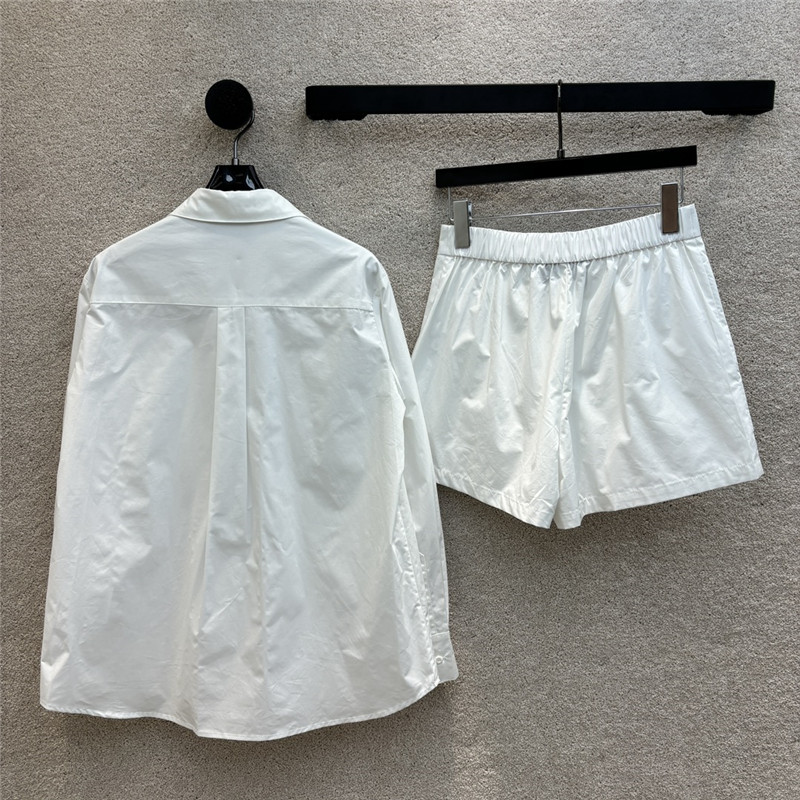 Pra*a triangle logo decorative set cheap designer replica clothes