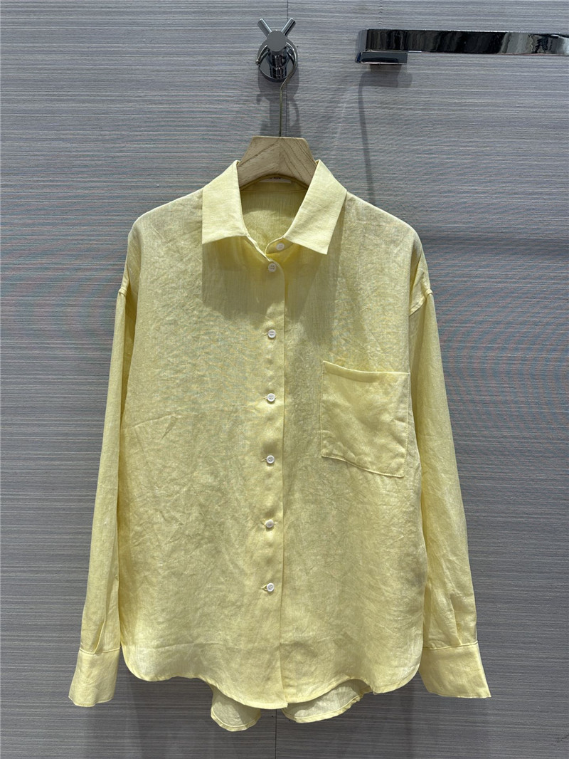The R0w cotton and linen long shirt replica designer clothes