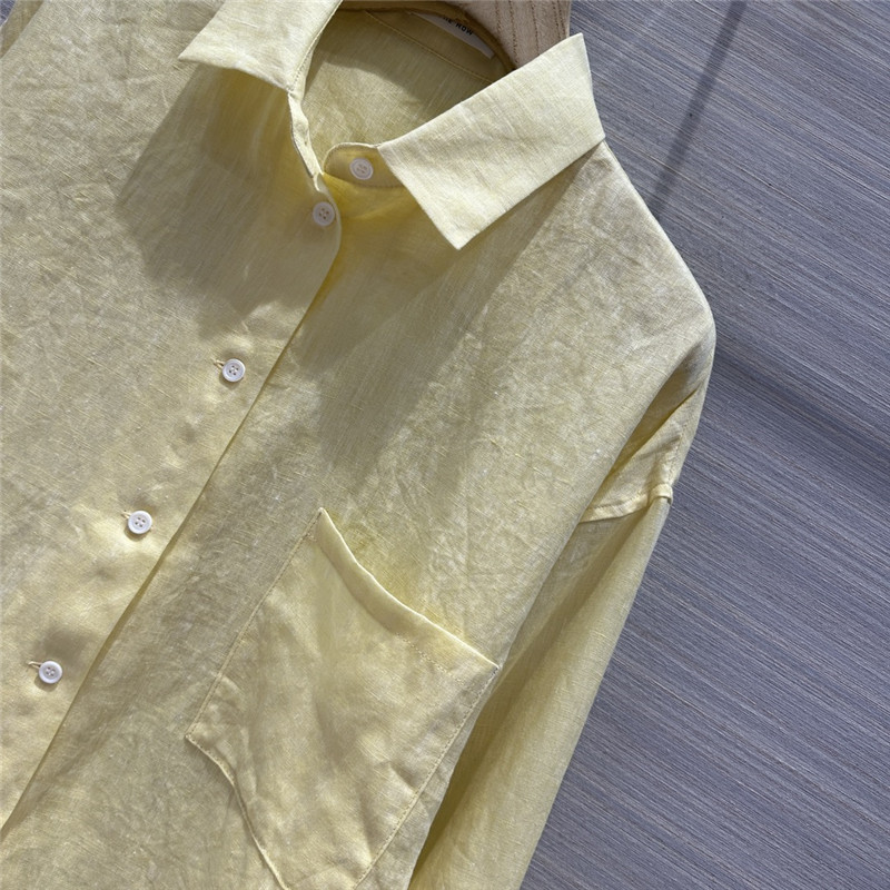 The R0w cotton and linen long shirt replica designer clothes