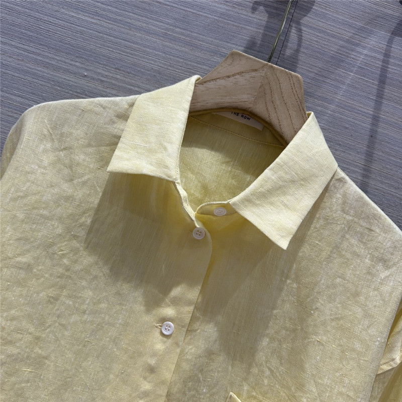 The R0w cotton and linen long shirt replica designer clothes