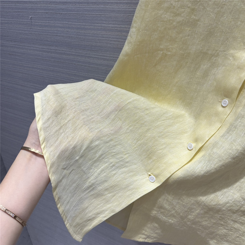 The R0w cotton and linen long shirt replica designer clothes