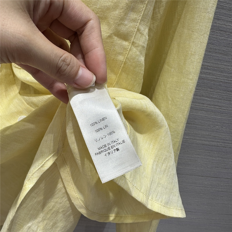 The R0w cotton and linen long shirt replica designer clothes