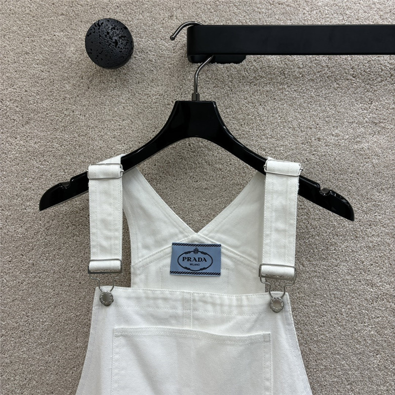 Pra*a denim suspender skirt replica d&g clothing