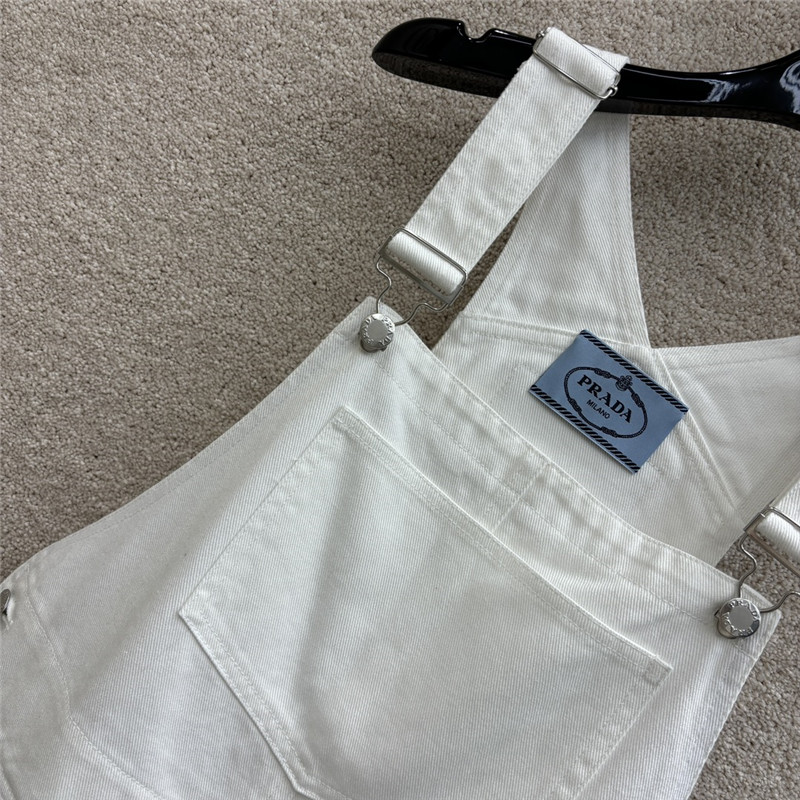 Pra*a denim suspender skirt replica d&g clothing