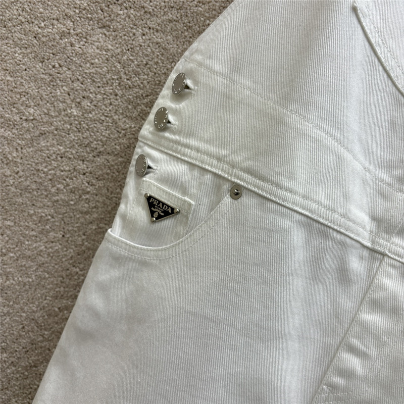 Pra*a denim suspender skirt replica d&g clothing