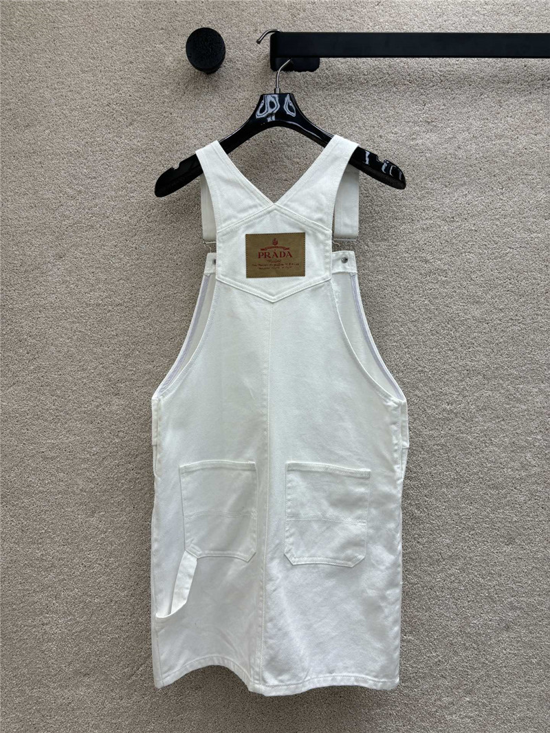 Pra*a denim suspender skirt replica d&g clothing