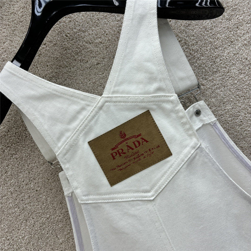 Pra*a denim suspender skirt replica d&g clothing