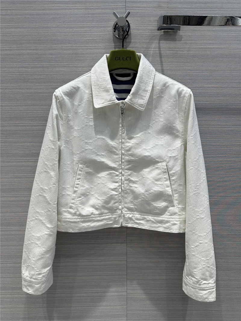 Gvc*1 jacquard white denim jacket replica clothes