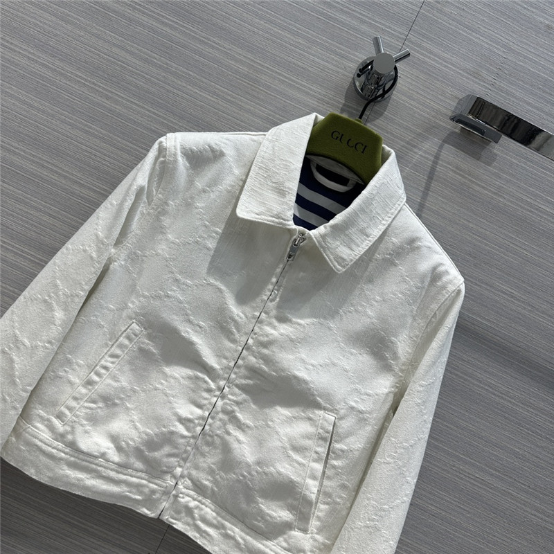 Gvc*1 jacquard white denim jacket replica clothes