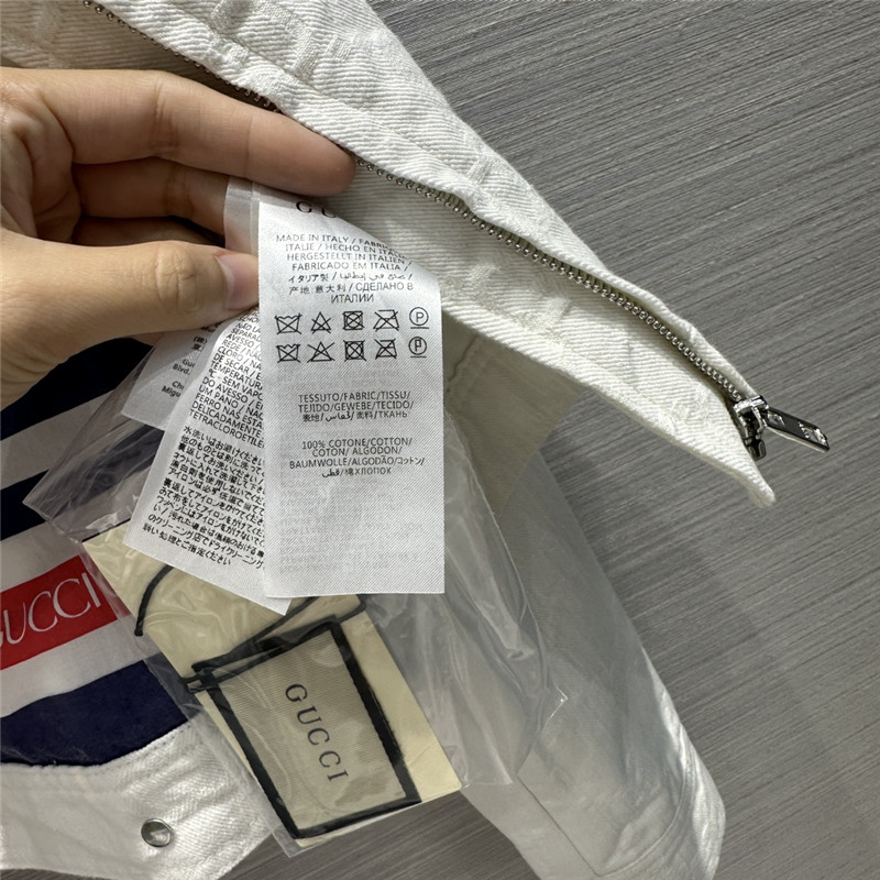 Gvc*1 jacquard white denim jacket replica clothes