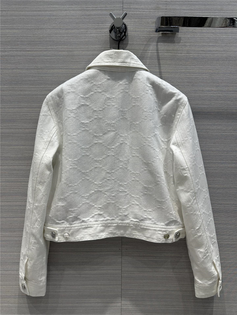 Gvc*1 jacquard white denim jacket replica clothes
