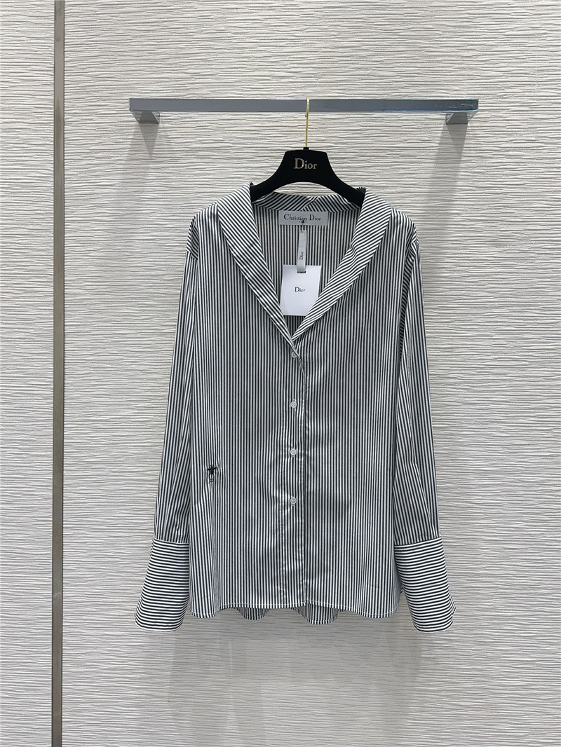 D10r striped off-shoulder shirt replica designer clothes