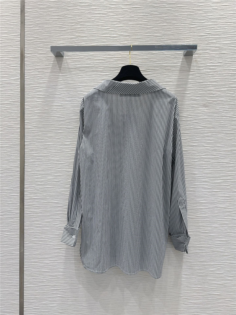 D10r striped off-shoulder shirt replica designer clothes