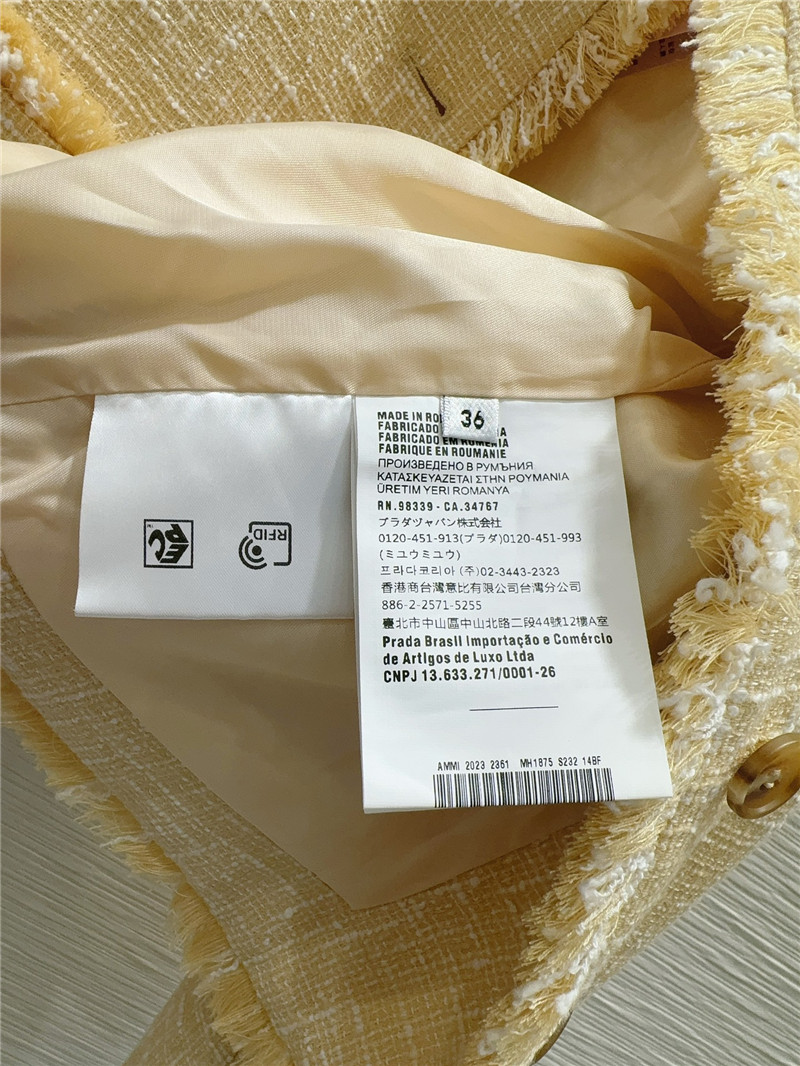 M1um1u classic style small jacket replica designer clothes