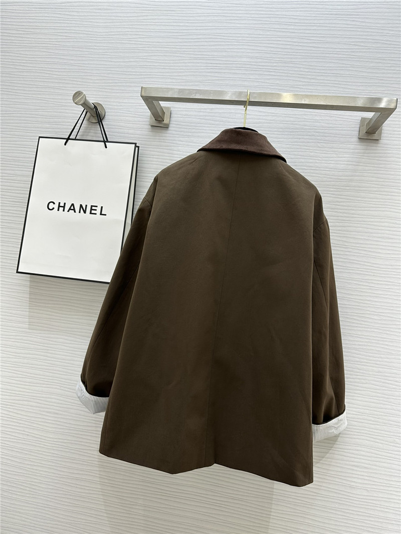 Ch**el chocolate coat replica d&g clothing