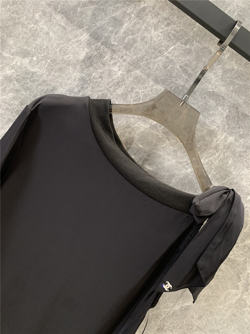 Ch**el round neck single sleeve top replica designer clothes