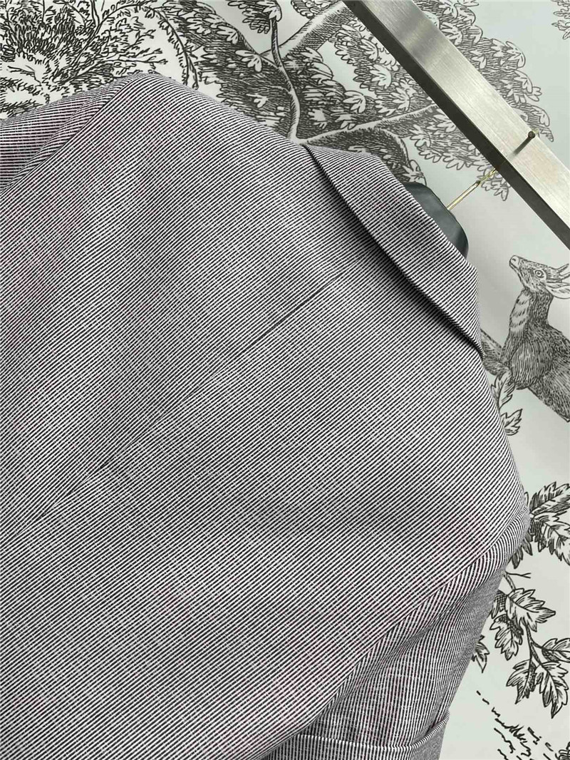 Ch**el pinstripe short-sleeved blazer replica clothes