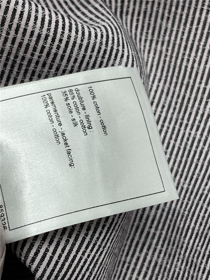 Ch**el pinstripe short-sleeved blazer replica clothes