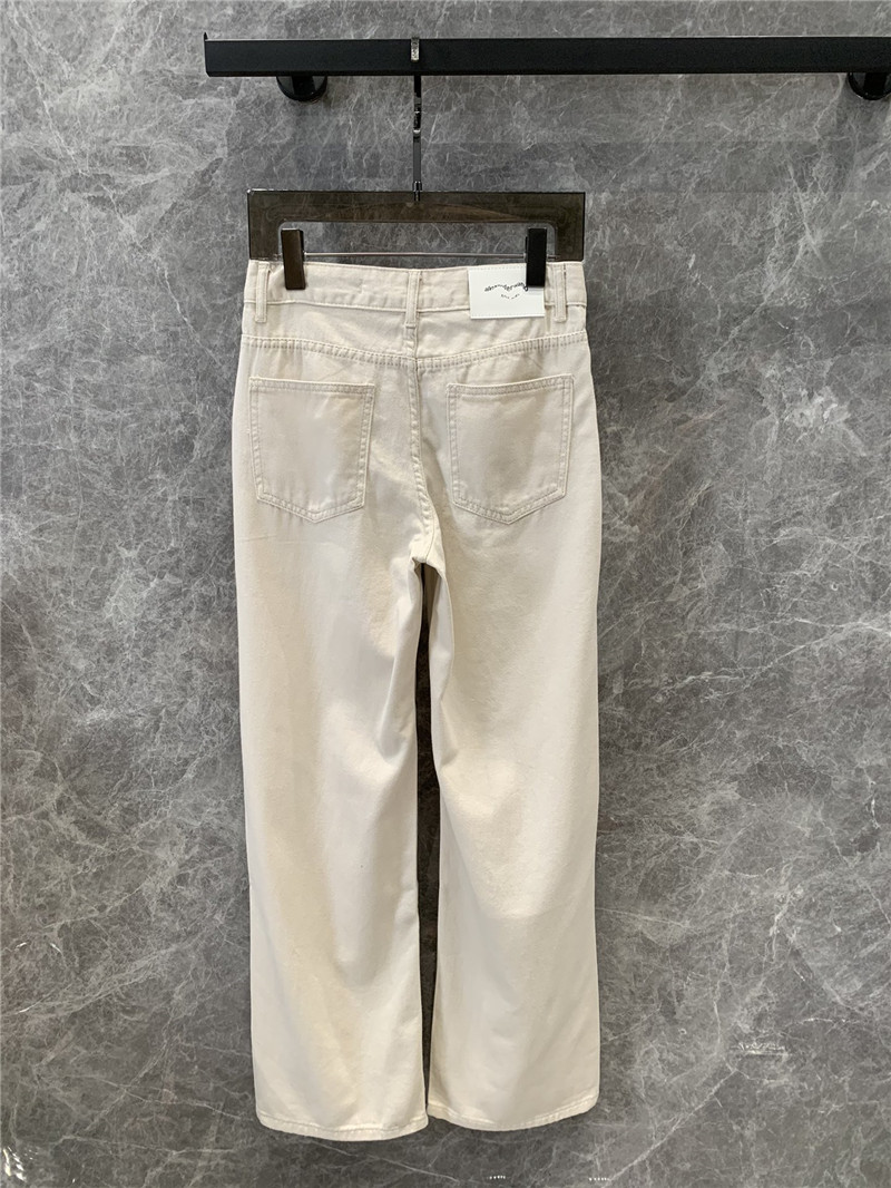 A1exa*der wang logo letter laminated denim trousers