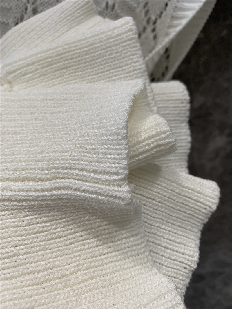 Ch**el double c rhombus hollow knitted vest replica clothes