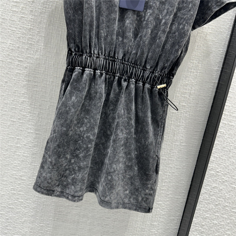 l0vis Vvtt0n lv tie dye gray cotton dress replica clothing