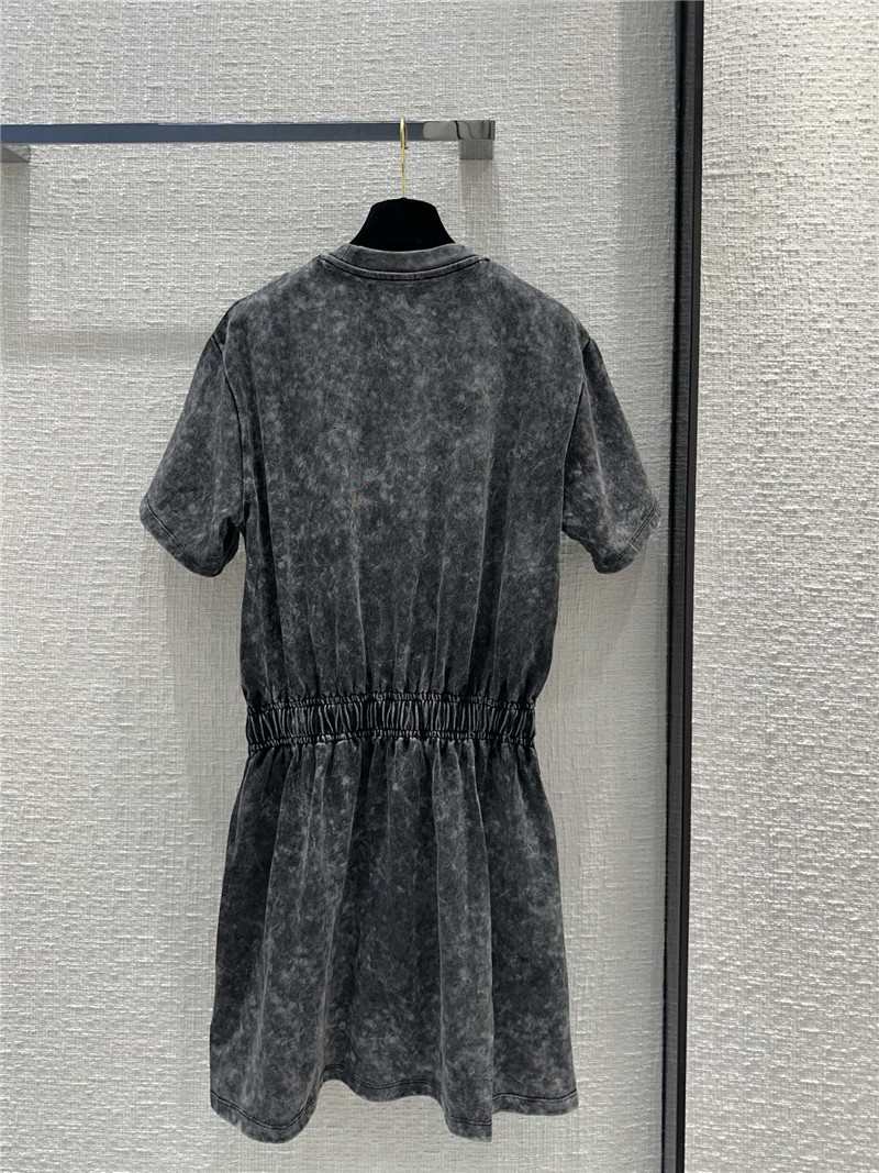 l0vis Vvtt0n lv tie dye gray cotton dress replica clothing