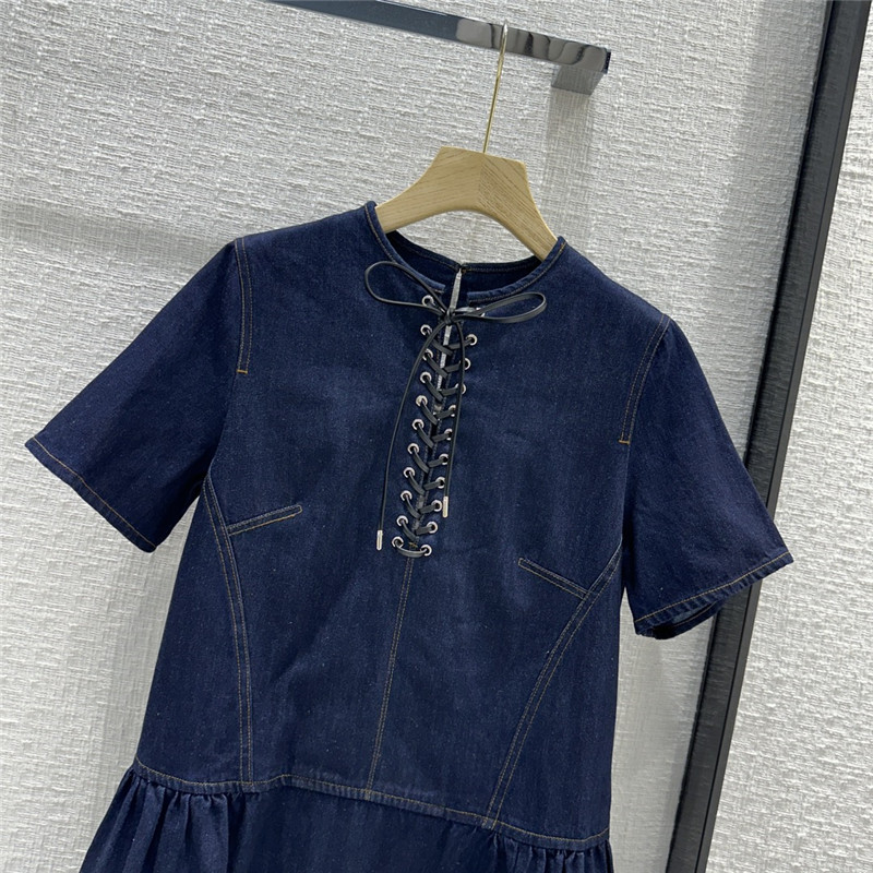 a1exa*der Mcqv*en denim mini dress replica designer clothes