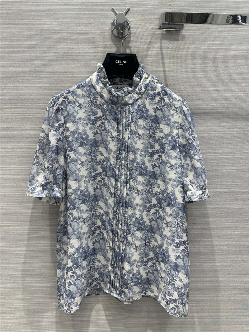 Ce1i*e retro french elegant silk shirt replicas clothes