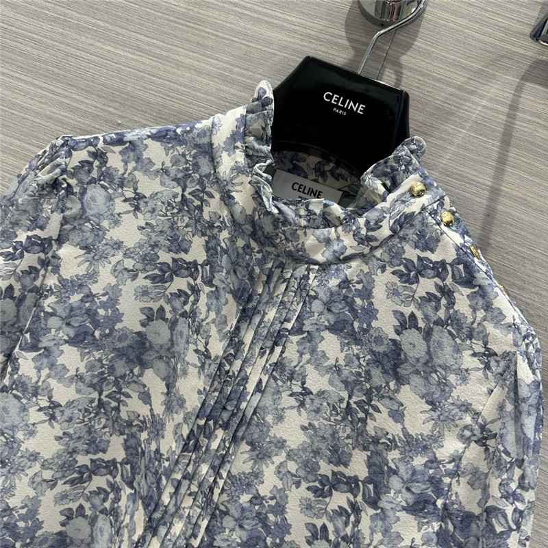 Ce1i*e retro french elegant silk shirt replicas clothes