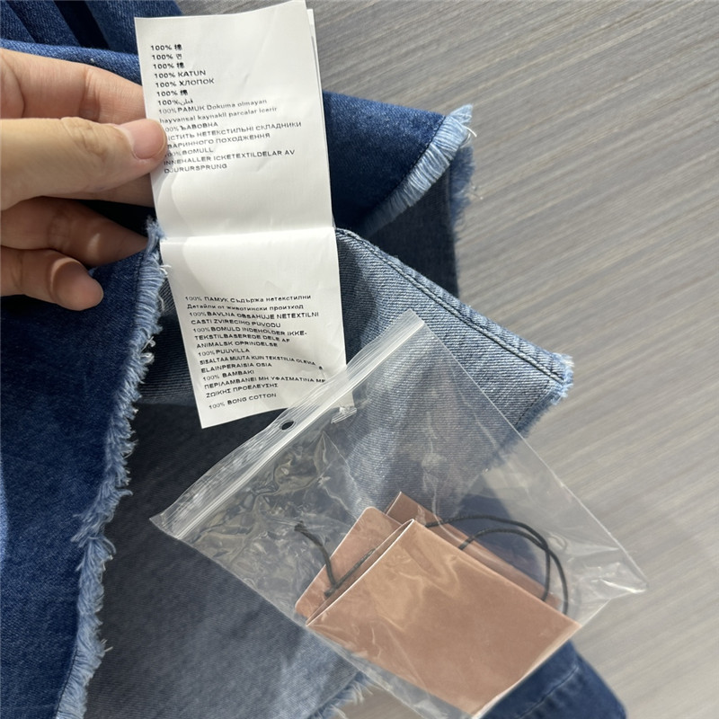 M1um1u denim short shirt replica designer clothes