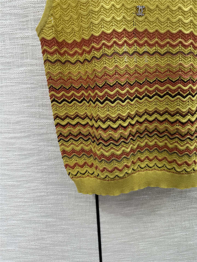 Ch**el wavy knitted vest replica designer clothes