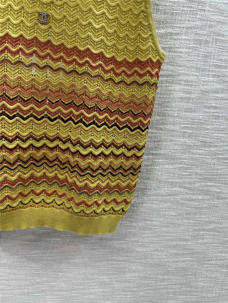 Ch**el wavy knitted vest replica designer clothes