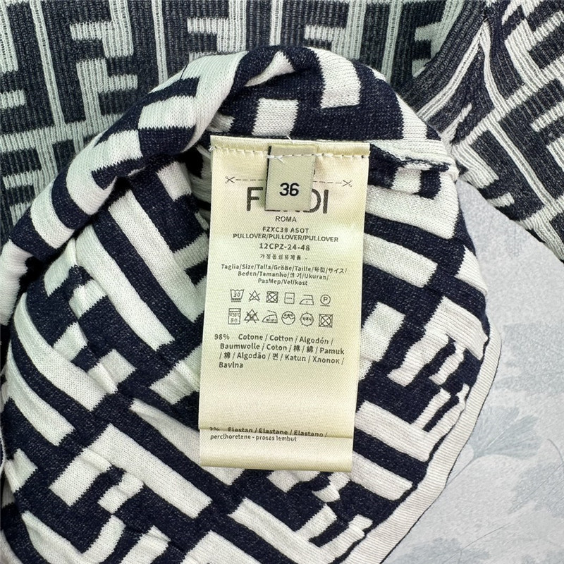 F**di knitted round neck short sleeve replica d&g clothing