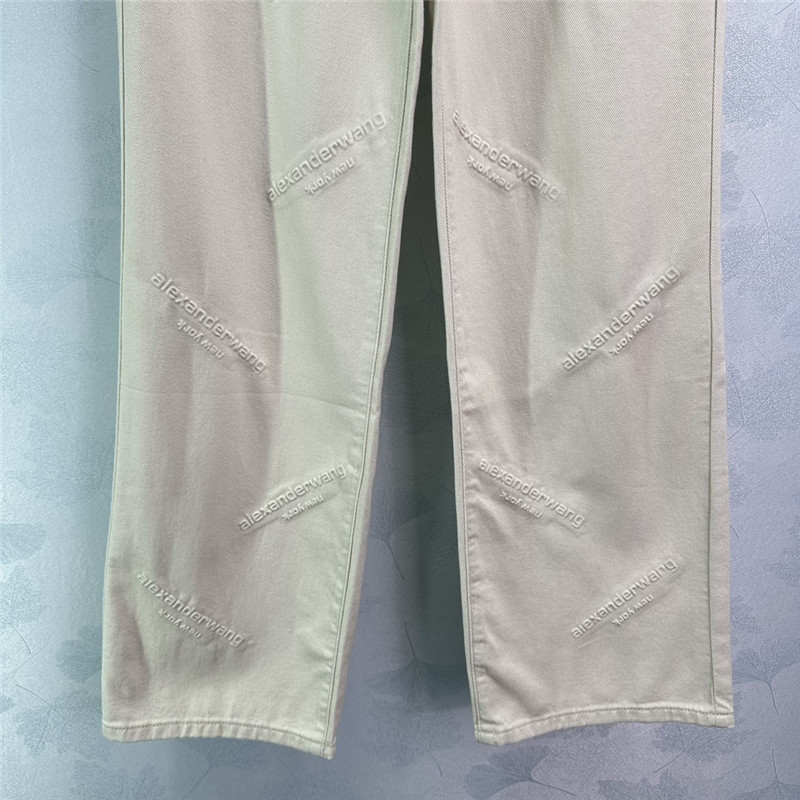 A1exa*der wang light brown denim straight pants replica clothing