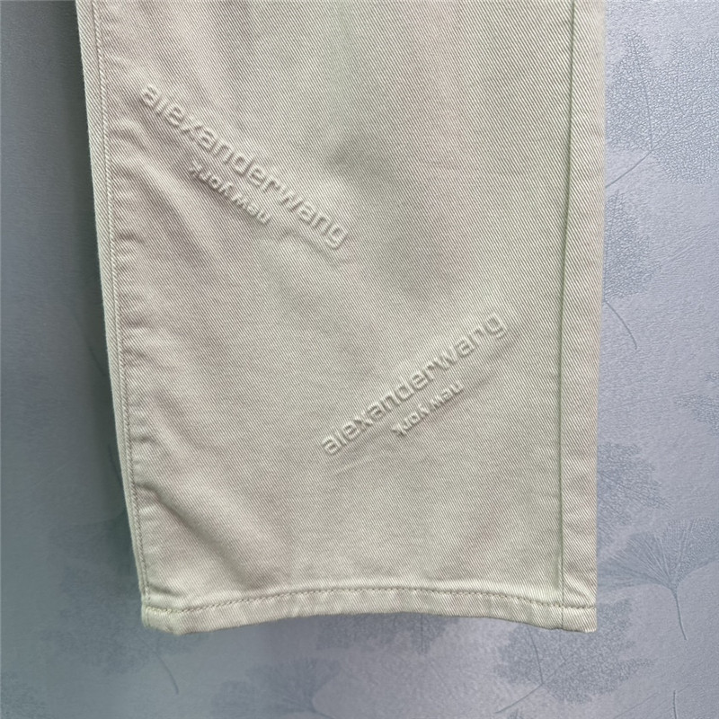 A1exa*der wang light brown denim straight pants replica clothing