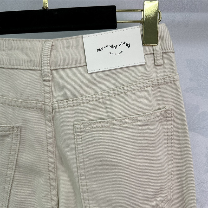 A1exa*der wang light brown denim straight pants replica clothing