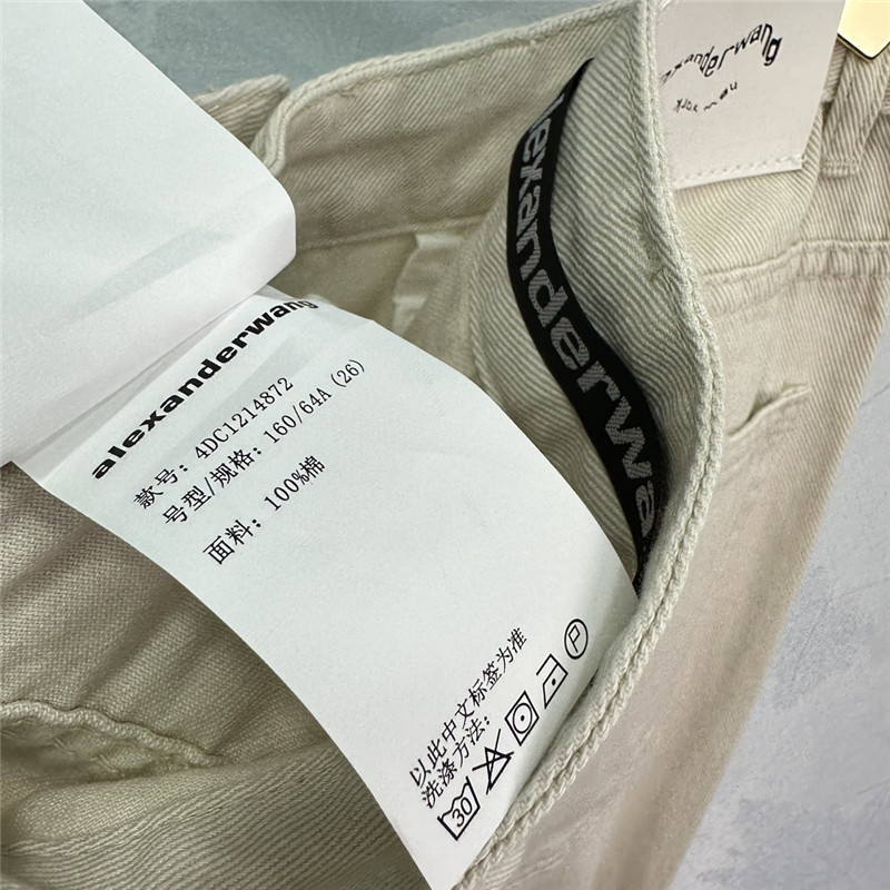 A1exa*der wang light brown denim straight pants replica clothing
