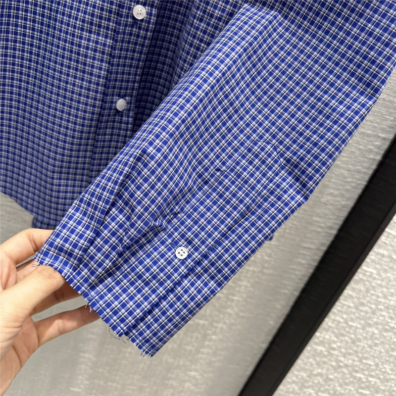 M1um1u plaid shirt cheap replica designer clothes