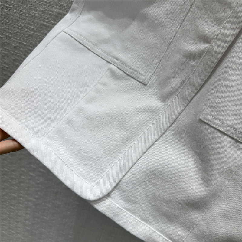 Balmain white denim buttoned dress replica clothing