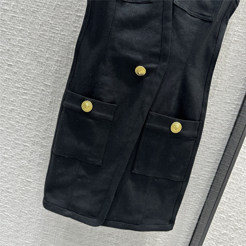 Balmain white denim buttoned dress replica clothing