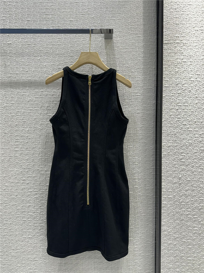 Balmain white denim buttoned dress replica clothing