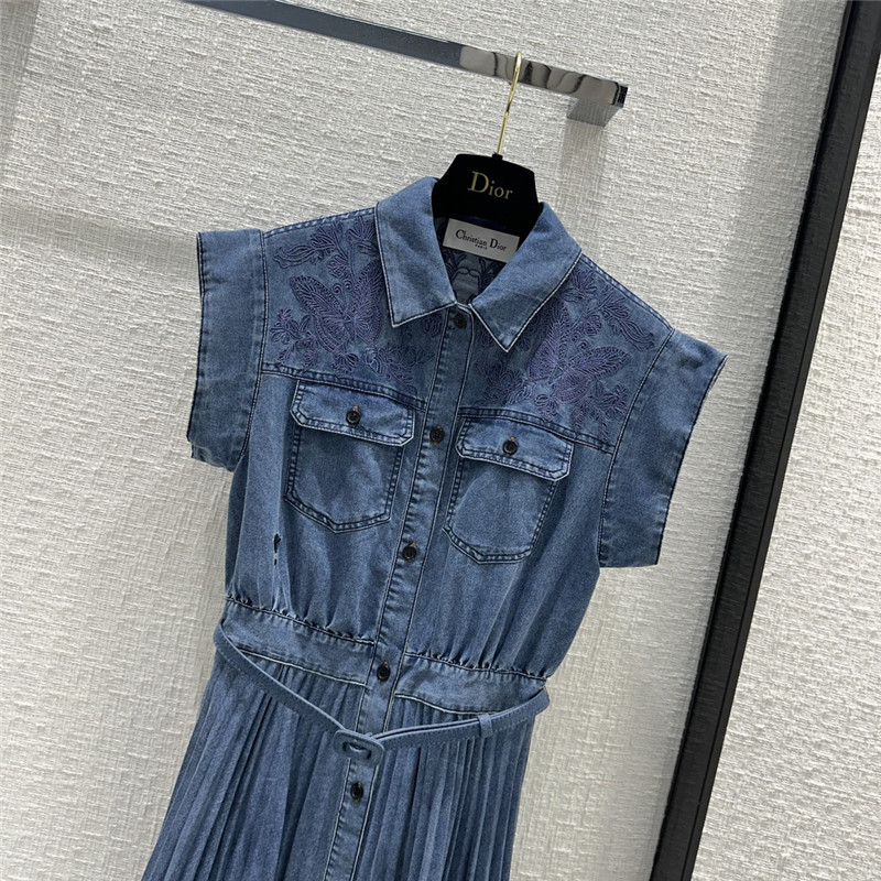 D10r pleated denim skirt replica clothes