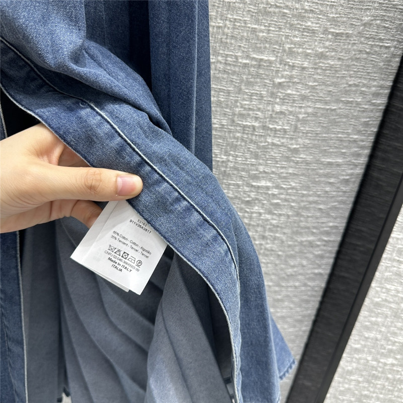 D10r pleated denim skirt replica clothes