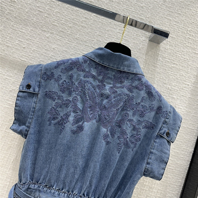 D10r pleated denim skirt replica clothes