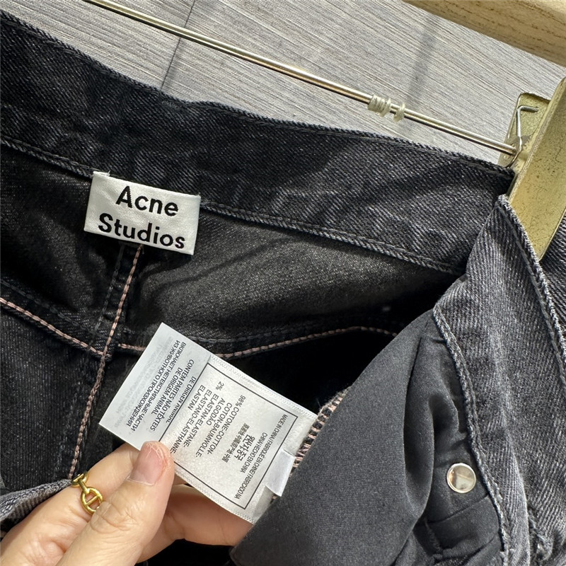 acne studios washed denim shorts cheap replica designer clothes